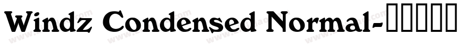 Windz Condensed Normal字体转换